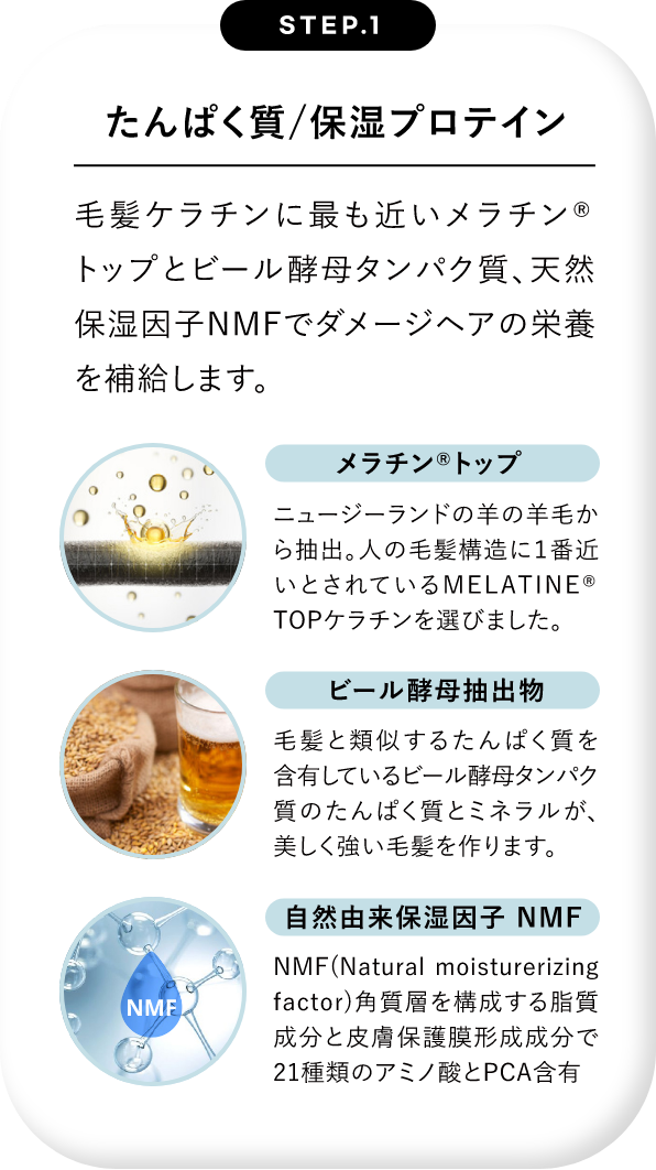 STEP1 タンパク質/保湿プロテイン